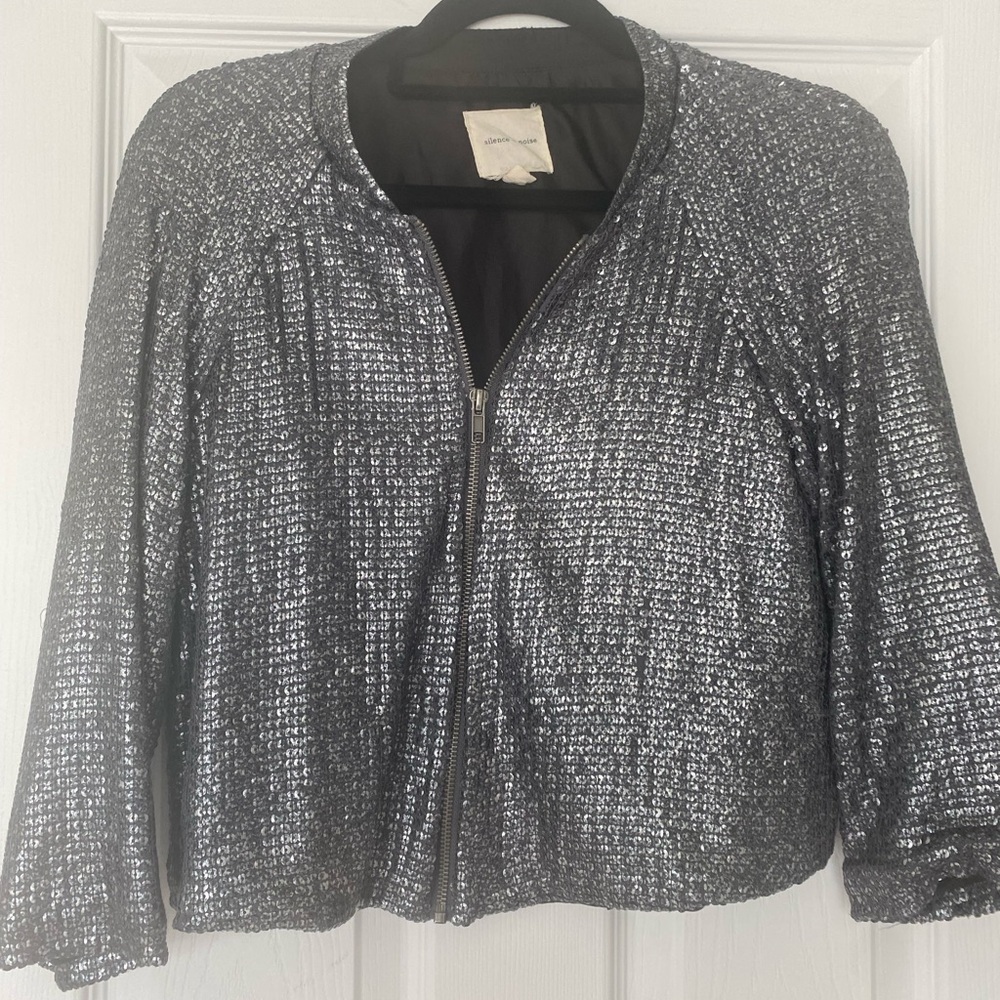 Silence + Noise Sequin jacket